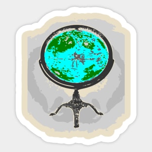 Vintage World Globe Sticker